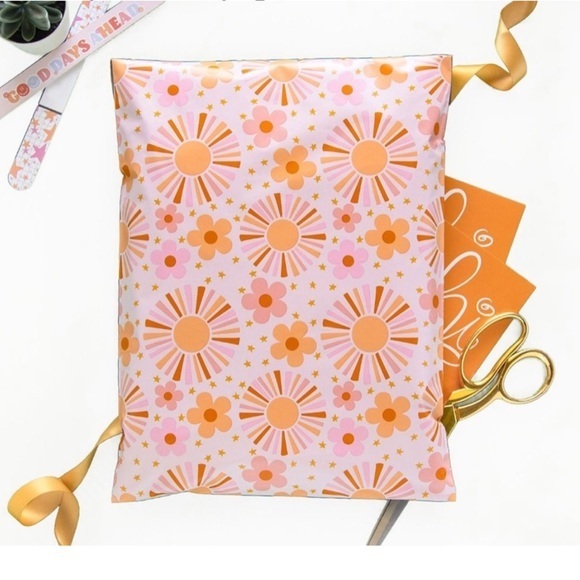 Was $25 🎉 20 Sunburst Thank You 10” x 13” Poly Mailers Poly Bags BRAND NEW - Picture 1 of 3